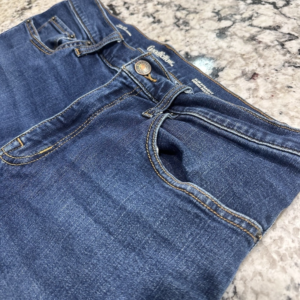 GOODFELLOW & CO Men's Blue Total Flex Jeans 34x34 (34x32) Slim Straight Denim